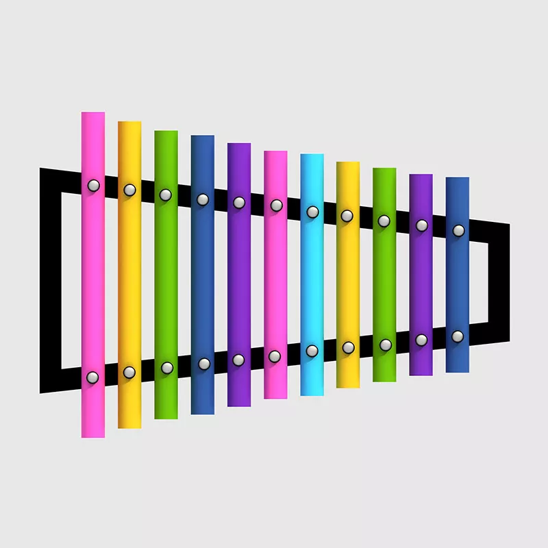 Rainbow xylophone